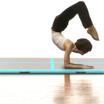 vidaXL Gymnastiekmat met pomp opblaasbaar 300x100x10 cm PVC, Sport en Fitness, Verzenden, Nieuw