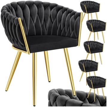 Set eetkamerstoelen Astano fluweel, knoopdesign, Verzenden, Nieuw