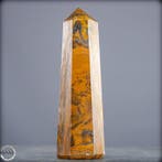 Krachtige tijgeroog-obelisk – Natuurlijke elegantie uit