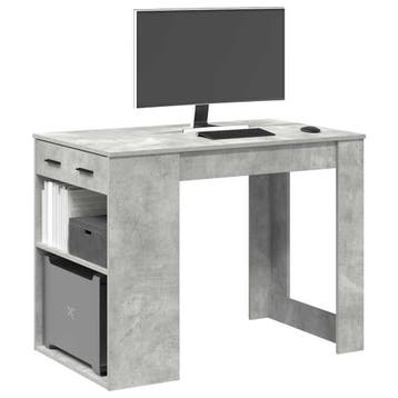 vidaXL Bureau met lade en plank 102x62x77,5 cm bewerkt hout, Huis en Inrichting, Verzenden, Nieuw