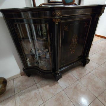 Credenza - Hout, Glas, Verguld brons