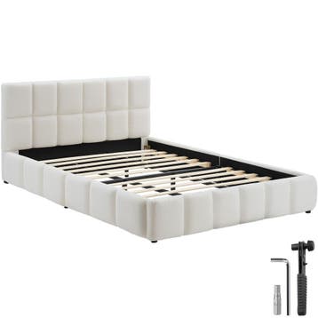 Stoffen bed Shirley met lattenbodem, draagkracht 250 kg, Verzenden, Nieuw