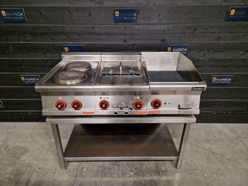 Kooklijn | Lotus | 2-pits fornuis, dubbele friteuse,, Gebruikt, Fornuis, Frituur en Grillen