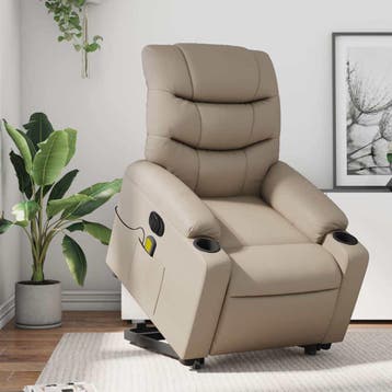 vidaXL Sta-op-massagestoel elektrisch kunstleer, Verzenden, Nieuw