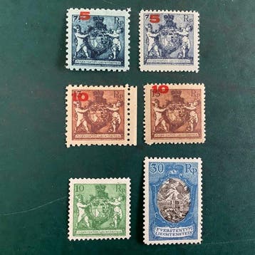 Liechtenstein 1924/1925 - Twee jaargangen in beide tandingen, Postzegels en Munten, Postzegels | Europa | Oostenrijk, Gestempeld