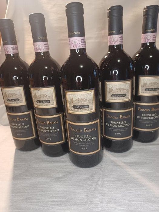 1997 La Poderina, Poggio Banale - Brunello di Montalcino - 5, Verzamelen, Wijnen