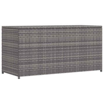 vidaXL Tuinbox 120x50x60 cm poly rattan grijs, Tuin en Terras, Verzenden, Nieuw