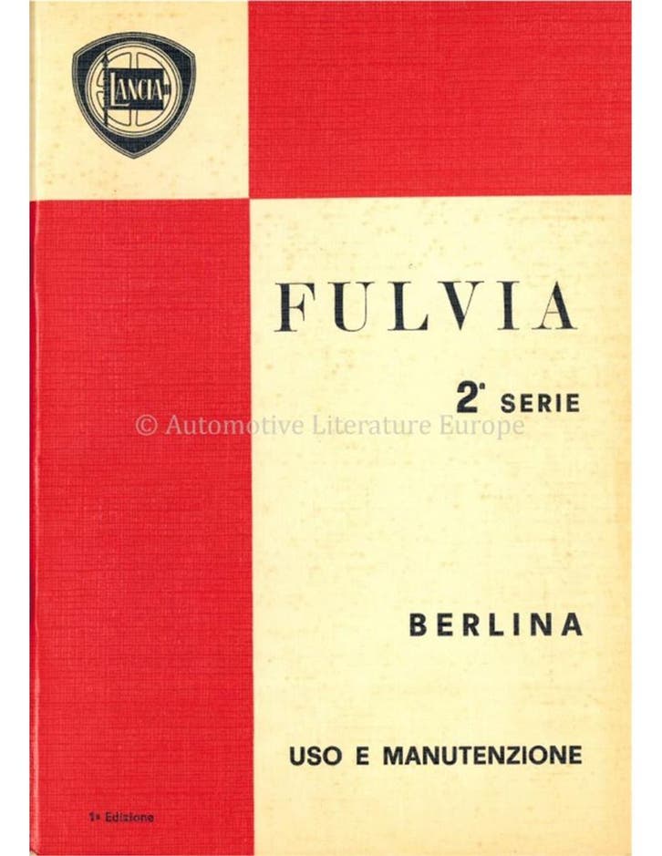1971 LANCIA FULVIA BERLINA INSTRUCTIEBOEKJE ITALIAANS, Autos : Divers, Modes d'emploi & Notices d'utilisation, Enlèvement ou Envoi