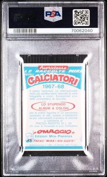 Panini 1967-68 Mira Tutti i calciatori John Charlton - PSA 4