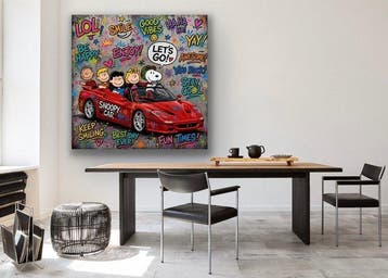 ERIC BRUMETTE - LETS GO SNOOPY - Toile L - LIMITED EDITION