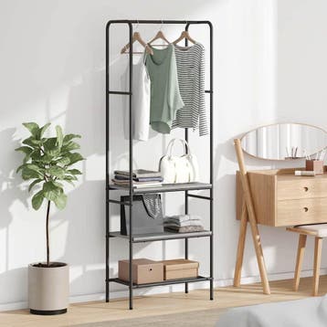 vidaXL Kledingrek Grijs sonoma 60 x 30 x 171 cm Bewerkt hout, Verzenden, Nieuw