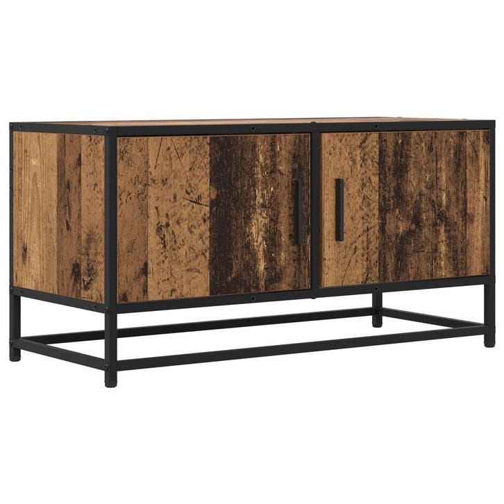 vidaXL TV Kast 80 x 34,5 x 40 cm Oud hout Bewerkt hout, Maison & Meubles, Armoires | Mobilier de télévision, Envoi