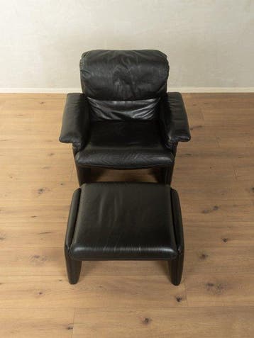Cor - Fauteuil - Leder - Fauteuil met voetenbankje