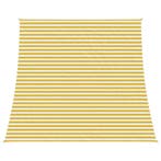 vidaXL Zonneschaduwzeil Geel en Wit 4 / 5 x 4 m HDPE, Tuin en Terras, Verzenden, Nieuw