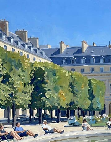 Néo Pablo - Summer Idyll at the Palais-Royal — œuvre unique