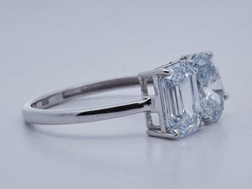 Zonder minimumprijs - Ring - 14 karaat Witgoud - 2.82ct. tw., Nieuw