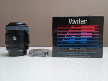 Vivitar Auto Focus Macro 100mm f/3.5 MC Prime lens, Nieuw