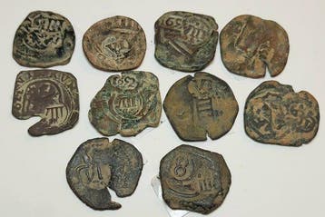Spanje. Maravedi 10 resellos Dinastia de Reyes Católicos a, Postzegels en Munten
