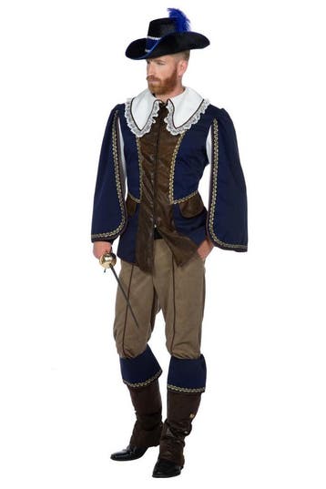 Musketier Kostuum Blauw Heren, Verzenden