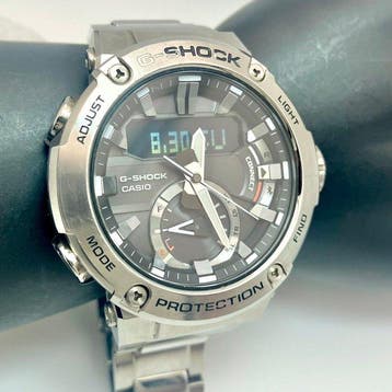 Casio - G-SHOCK G-STEEL – Carbon Core Guard – Tough Solar –, Bijoux, Sacs & Beauté