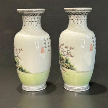 Vaas - Porselein - China - set republiek vaas, Antiek en Kunst