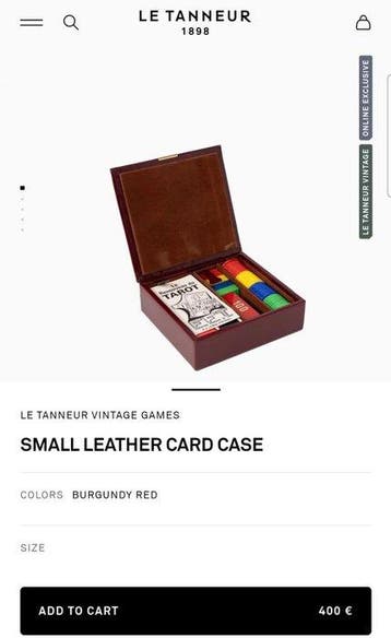 Jeu de société - Small Leather Card Case Le Tanneur - Pelle