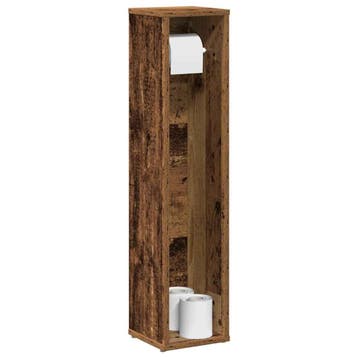 vidaXL Badkamerkast met rolhouder oud hout 20,5x20x90 cm, Verzenden, Nieuw