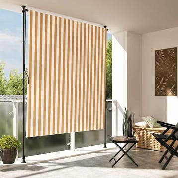 vidaXL Rolgordijn voor buiten 200x270 cm stof en staal, Verzenden