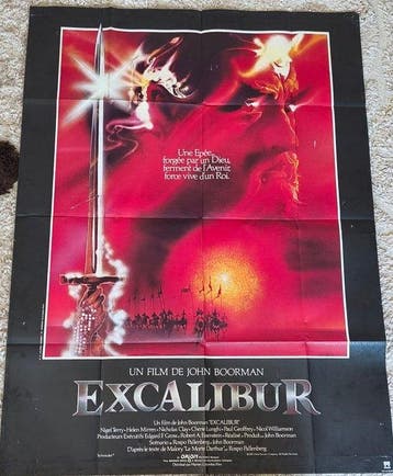 Bob Peak - Original French Movie Poster Excalibur (1981)-