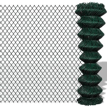 vidaXL Gaashek 1,5x25 m staal groen, Verzenden, Nieuw