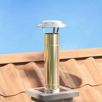 vidaXL Rain Cover Schoorsteen zilver 25 x 25 x 20 cm, Huis en Inrichting, Verzenden, Nieuw