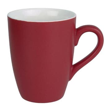 Mokken | PASTEL | Porselein | Rood | 34cl | 6 Stuks |, Verzenden
