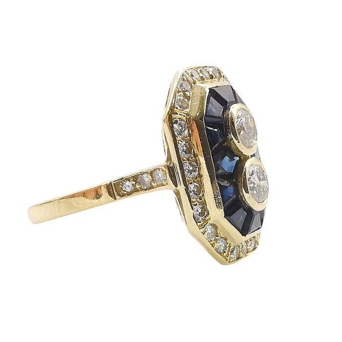 Ring - 18 karaat Geel goud - 2.60ct. tw. Diamant, Bijoux, Sacs & Beauté, Bagues