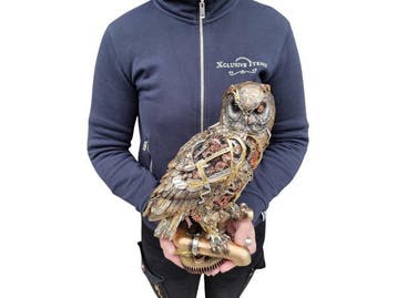 Beeld, Steampunk Owl - New - 29 cm - Hars - 2026