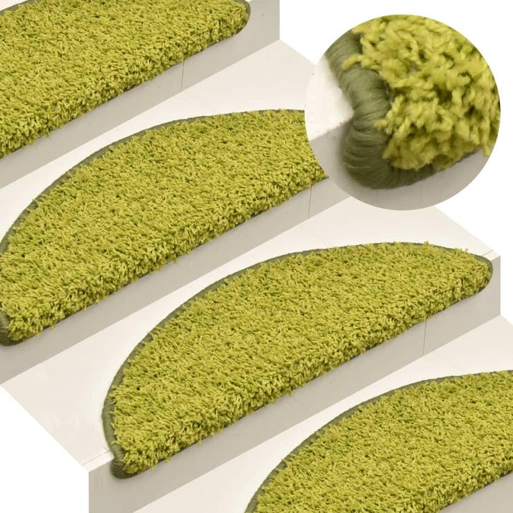 vidaXL Trapmatten 15 st 65x21x4 cm Groen Halfrond Groot, Bricolage & Construction, Échelles & Escaliers, Envoi