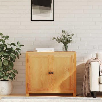 vidaXL Kast met opslag Bruin 78 x 50 x 70 cm Massief, Huis en Inrichting, Verzenden, Nieuw