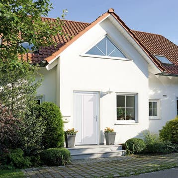 vidaXL Voordeur 98x200 cm PVC wit, Verzenden, Nieuw