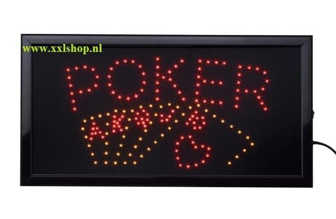 Poker LED bord verlichting lichtbak reclamebord pokerroom, Huis en Inrichting, Lampen | Overige, Nieuw, Verzenden