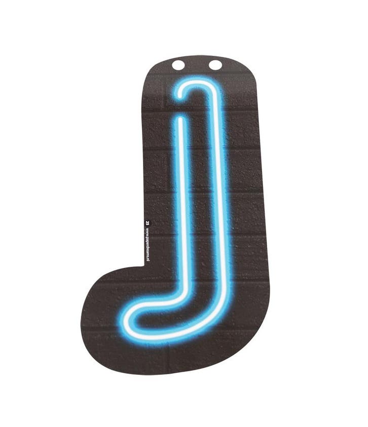 Neon Letter J 24cm, Hobby en Vrije tijd, Feestartikelen, Nieuw, Verzenden