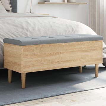vidaXL Opbergbankje 102x42x46 cm bewerkt hout sonoma, Verzenden, Nieuw