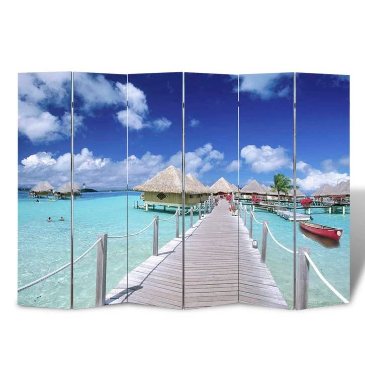 vidaXL Kamerscherm inklapbaar strand 217x170 cm, Huis en Inrichting, Woonaccessoires | Overige, Nieuw, Verzenden