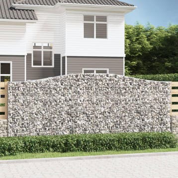 vidaXL Schanskorven 3 st gewelfd 400x50x160/180 cm ijzer, Tuin en Terras, Bloempotten, Verzenden, Nieuw
