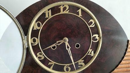 Amsterdamse School klok - Art Deco Messing, Bakeliet-, Antiek en Kunst, Antiek | Klokken