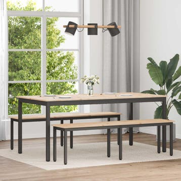 vidaXL Eettafel Naturel 180 x 90 x 75 cm Massief grenenhout, Verzenden, Nieuw