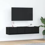 vidaXL Tv-kasten 60x31x25,5 cm spaanplaat zwart eikenkleurig, Huis en Inrichting, Verzenden, Nieuw