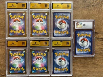 Pokémon - 7 Graded card - Pikachu, Raichu, Steelix, Weezing, Hobby en Vrije tijd, Nieuw