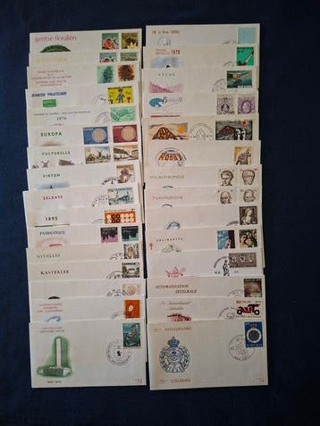 Belgique 1970/1979 - Lot denveloppes du premier jour de la, Postzegels en Munten, Postzegels | Europa | België, Gestempeld