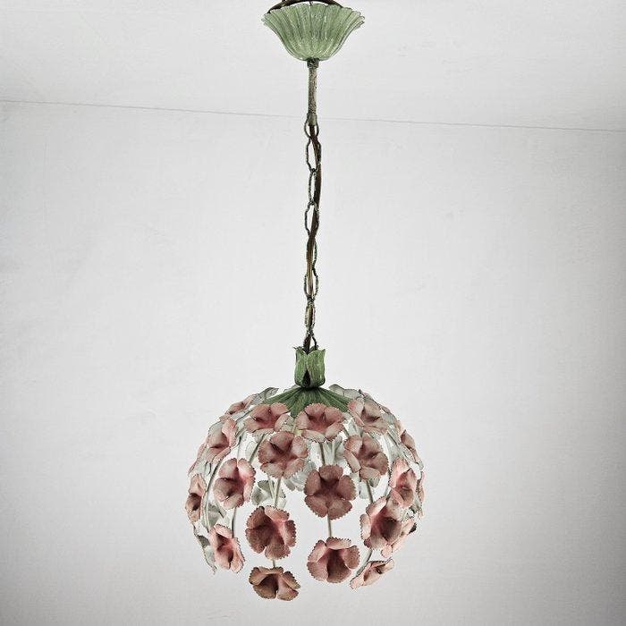 Lustre - lampe en tole française - Métal, Antiek en Kunst, Curiosa en Brocante