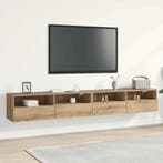 vidaXL TV Wandkast 2 pcs artisanaal eikenkleurig 100 x 30 x, Huis en Inrichting, Verzenden, Nieuw