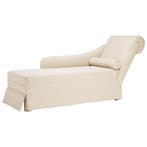 vidaXL Chaise longue met bolster en rechterarmleuning linnen, Verzenden